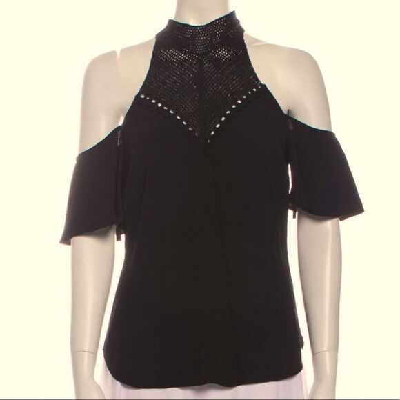 A.L.C. Mock Neck Short Sleeve Blouse - Picture 7 of 7